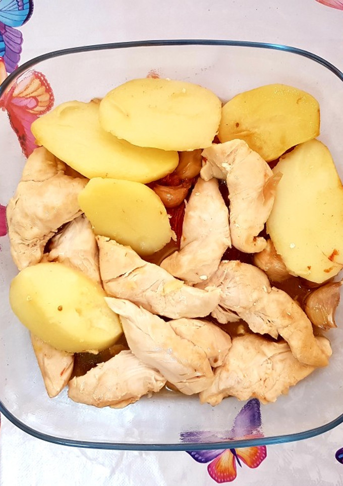 Una foto de Pollo al horno en bolsita 1👌