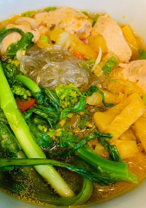 Hình của món Miến sa tế giò sống cải ngồng 30 phút.