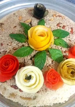 صورة لوصفة مقلوبة او مكبوسة باذنجان سريعة