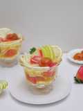 Salted Plum Fruit Punch Mocktail with Mango, Strawberry & Apple