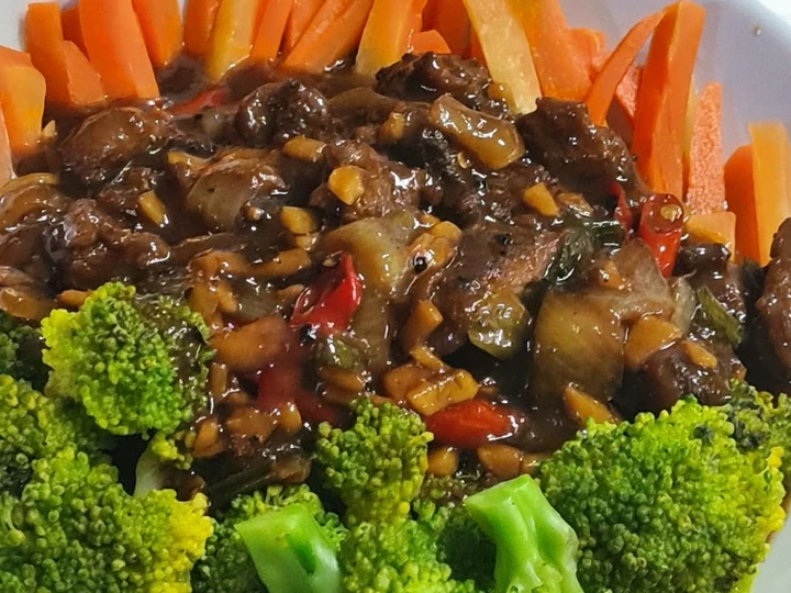 Langkah Gampang Menyiapkan Resep 81. Cah sapi lada hitam yang Lezat Sekali