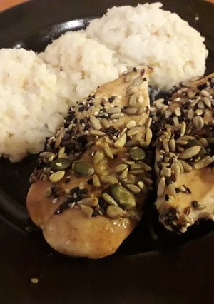 Magvas, szójaszószos csirke, kókuszos zellerpürével recept fotója