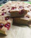 Mandula lisztes meggyes pite