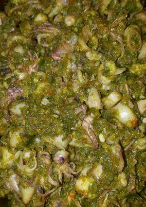 Foto resep Cumi cabai hijau super pedas