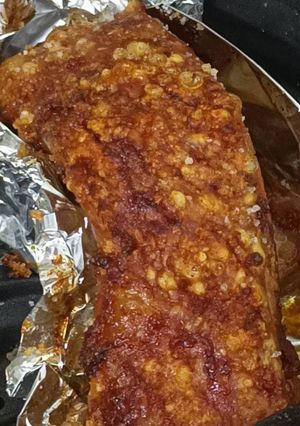Hình của món (NCKD) Ba chỉ quay giòn bì.