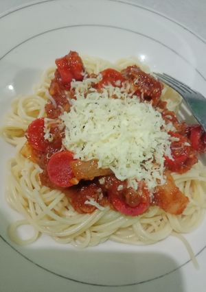Foto resep Spaghetti hot tuna sosis