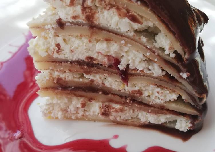 Túrós - csokis palacsinta bomba