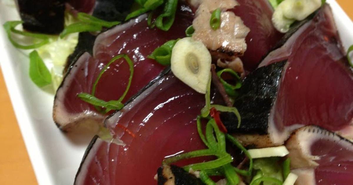 Seared Skipjack Tuna Wasabi and Ponzu Recipe by cookpad.japan Cookpad