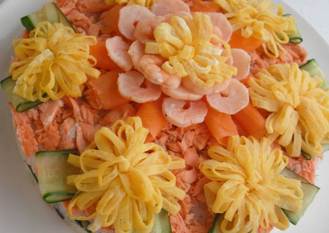 Flower Field Chirashi Sushi Cake