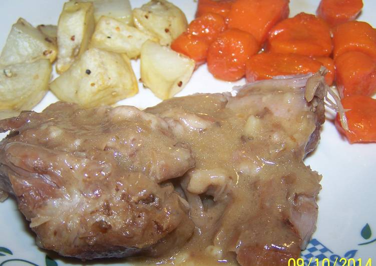 Pork Pot Roast Roasted Potatoes & Candied Carrots