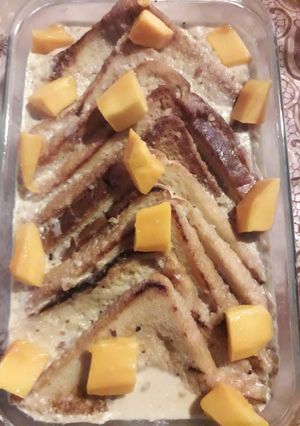 A picture of Shahi tukry with mango twist.