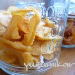 A picture of Homemade Dried Apples for Storing.