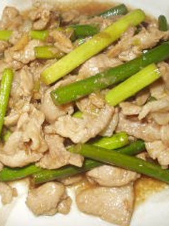 A picture of Pork and Garlic Shoot Stir-fry.