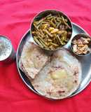 Garlic Masala Rotlo With French Beans Subji (Gujarati)