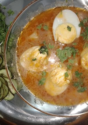 A picture of Potato egg curry😋.