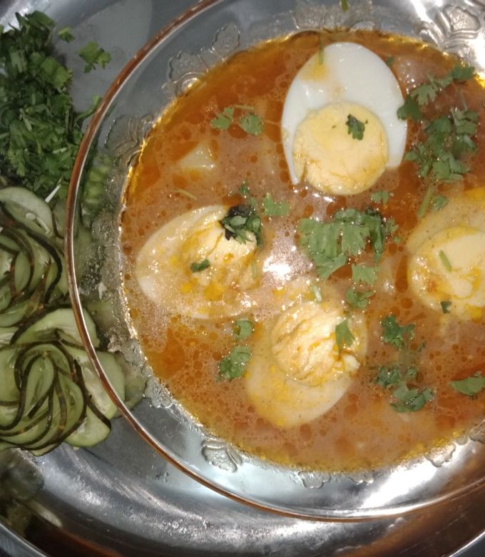 A picture of Potato egg curry😋.