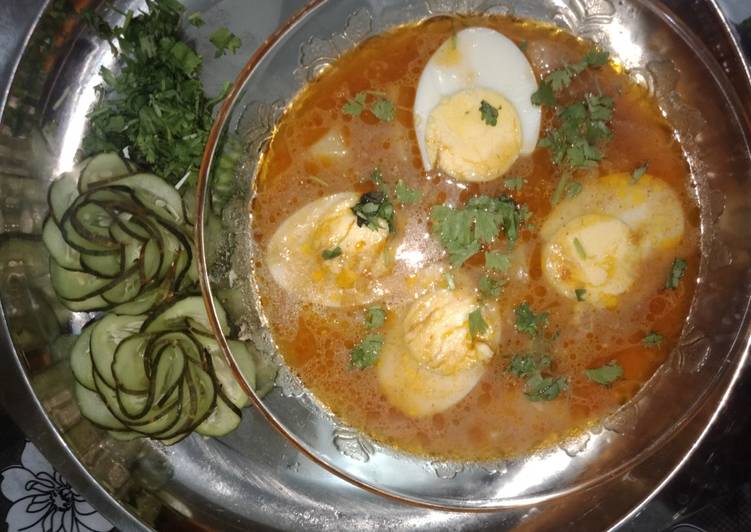 Recipe of Any-night-of-the-week Potato egg curry😋