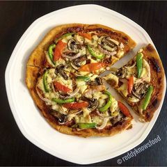 A picture of Healthy Wheat thin crust Pizza (without yeast).