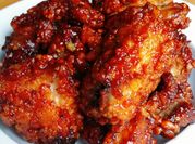 A picture of spicy chicken drumsticks