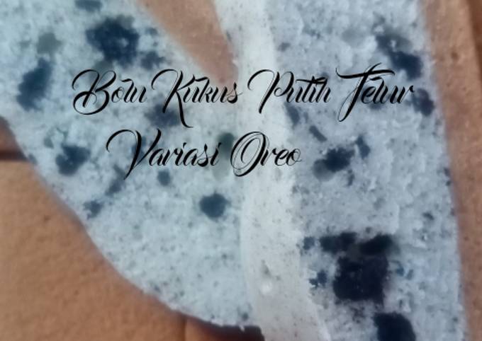 Bagaimana Membuat #060 Bolu Kukus Putih Telur variasi Oreo/Goriorio Anti Gagal