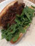 Flank Steak In Sauce On Hoagie