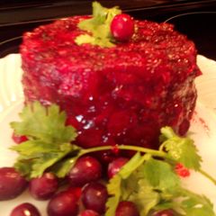 Sunshine's cranberry sauce A picture of Sunshine's cranberry sauce.