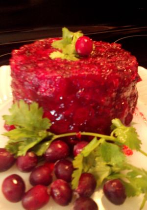 A picture of Sunshine's cranberry sauce.