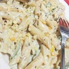 White sauce pasta A picture of White sauce pasta.