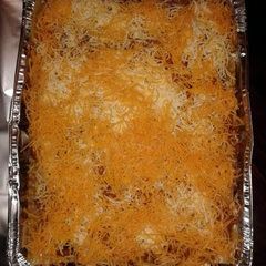 A picture of mexican taco lasagna.