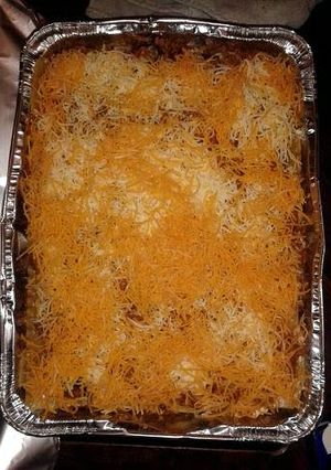 A picture of mexican taco lasagna.