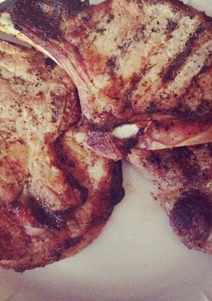 A picture of My Pork chops.