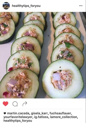 Una foto de Sushi pepino roll