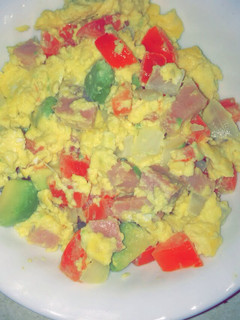 A picture of Loaded Scrambled Eggs.