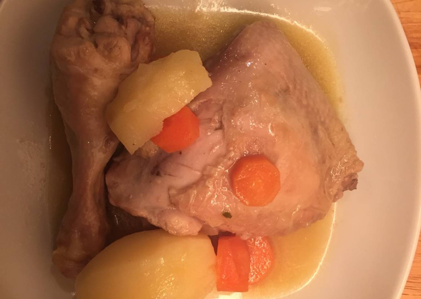 Guiso de pollo con mostaza 