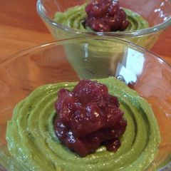A picture of Simple Tofu Matcha Custard Pudding.