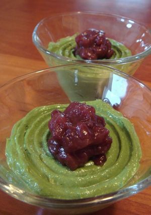 A picture of Simple Tofu Matcha Custard Pudding.
