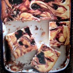 A picture of *Blueberry Swirl Cheesecake Bars*.