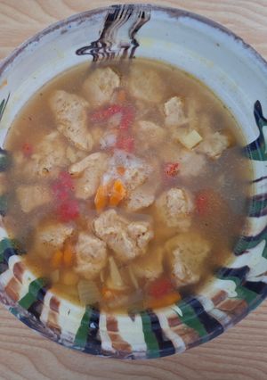O poză a rețetei Supă de legume cu soia.