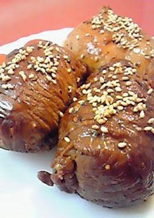 A picture of Meat-Wrapped Onigiri For Picnics and Outings!.