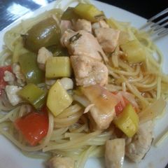 A picture of Sweet and sour chicken easy.