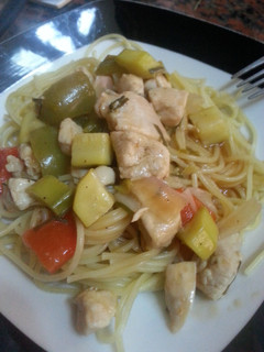 A picture of Sweet and sour chicken easy.