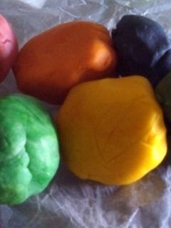 A picture of Homemade Playdough.