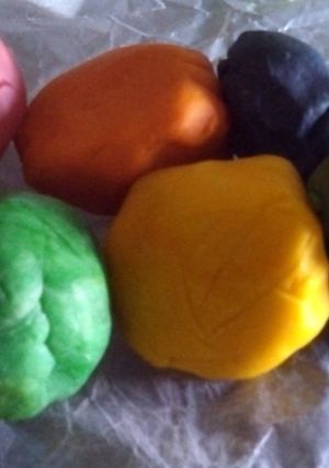 A picture of Homemade Playdough.