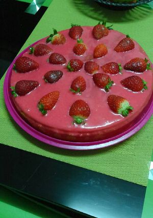 صورة لوصفة كيكة الفراولة 