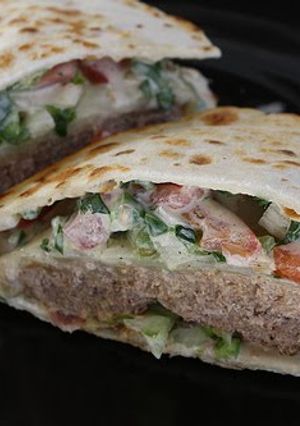 A picture of Applebee's Quesadilla Burgers.