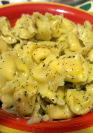 A picture of fish pasta.