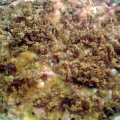 A picture of Ham and asparagus casserole.