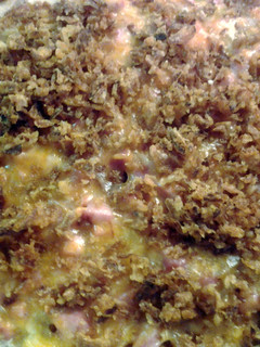 A picture of Ham and asparagus casserole.