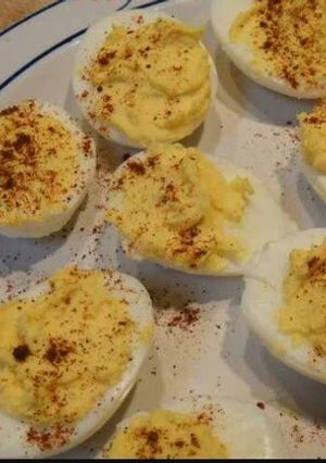 A picture of Junes frickin awesome deviled eggs!.