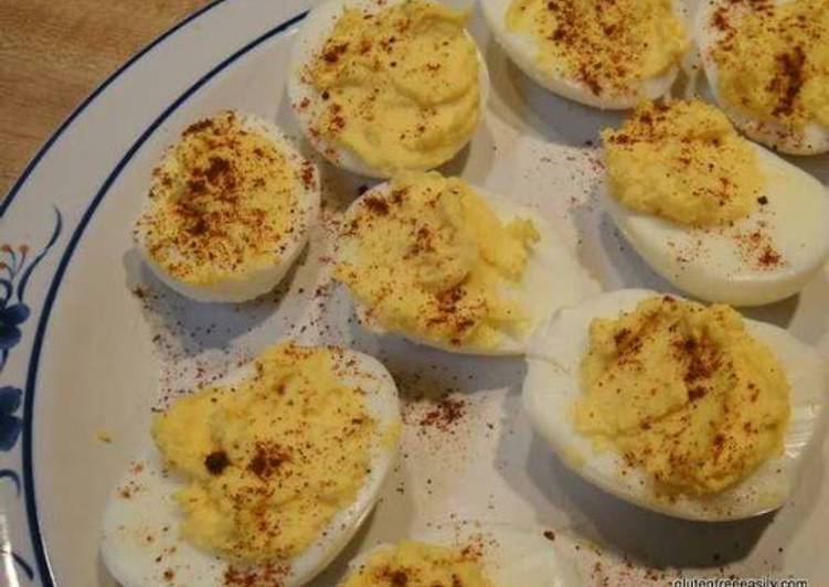 Easiest Way to Prepare Quick Junes frickin awesome deviled eggs!